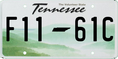 TN license plate F1161C