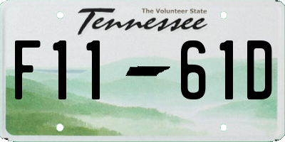 TN license plate F1161D