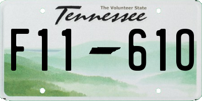 TN license plate F1161O