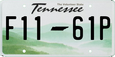 TN license plate F1161P
