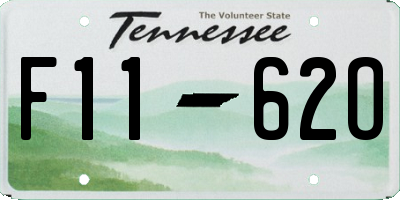 TN license plate F1162O