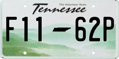 TN license plate F1162P