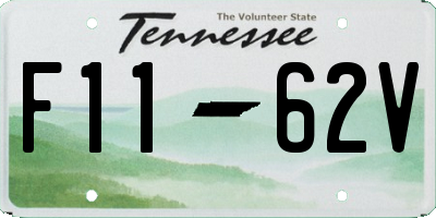 TN license plate F1162V