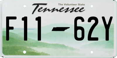 TN license plate F1162Y