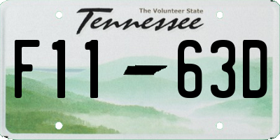 TN license plate F1163D