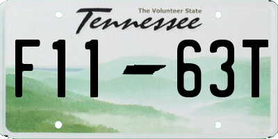 TN license plate F1163T