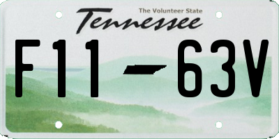 TN license plate F1163V