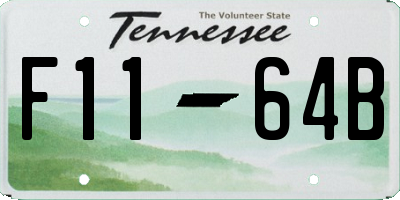 TN license plate F1164B