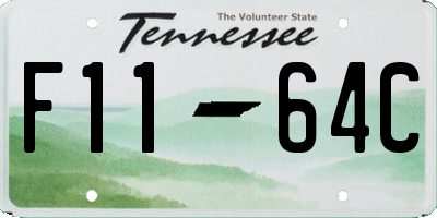 TN license plate F1164C