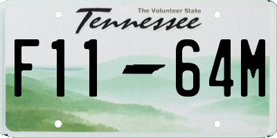 TN license plate F1164M