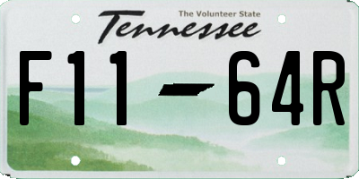 TN license plate F1164R