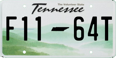 TN license plate F1164T