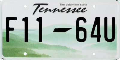 TN license plate F1164U