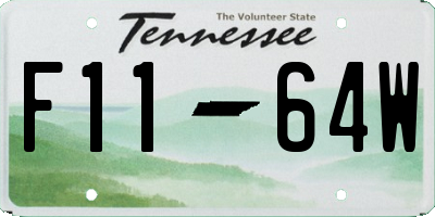 TN license plate F1164W