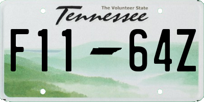 TN license plate F1164Z