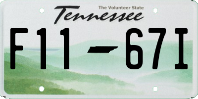 TN license plate F1167I