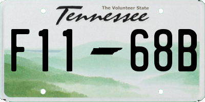 TN license plate F1168B