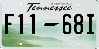 TN license plate F1168I