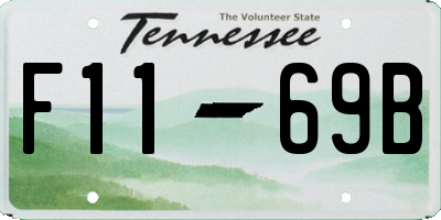 TN license plate F1169B