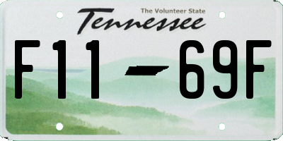 TN license plate F1169F