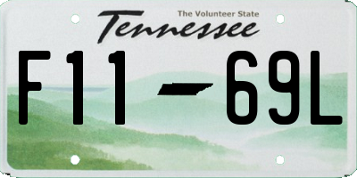 TN license plate F1169L