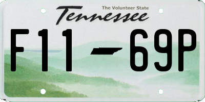 TN license plate F1169P
