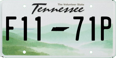 TN license plate F1171P