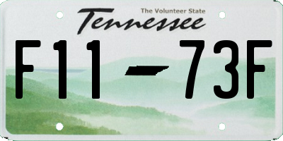 TN license plate F1173F