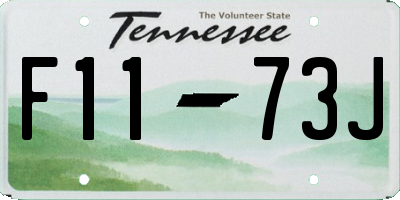 TN license plate F1173J