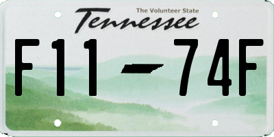 TN license plate F1174F