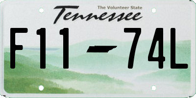 TN license plate F1174L