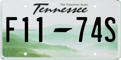 TN license plate F1174S