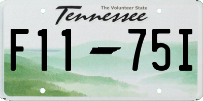 TN license plate F1175I