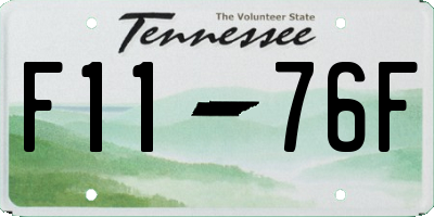 TN license plate F1176F