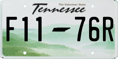 TN license plate F1176R