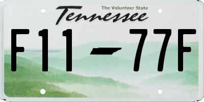 TN license plate F1177F