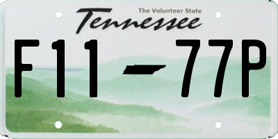 TN license plate F1177P