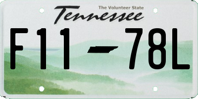 TN license plate F1178L