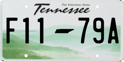 TN license plate F1179A