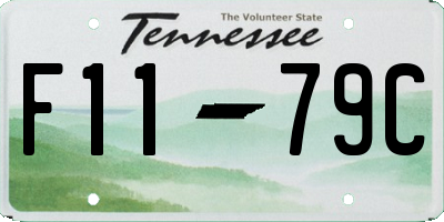 TN license plate F1179C