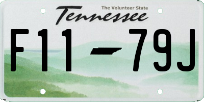 TN license plate F1179J