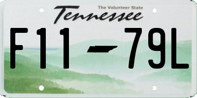 TN license plate F1179L