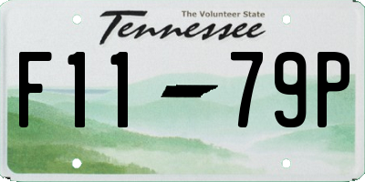 TN license plate F1179P