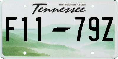 TN license plate F1179Z
