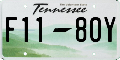 TN license plate F1180Y