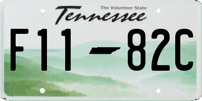 TN license plate F1182C