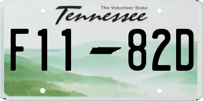 TN license plate F1182D