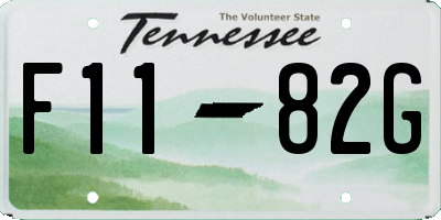 TN license plate F1182G
