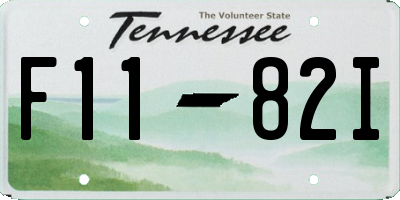 TN license plate F1182I