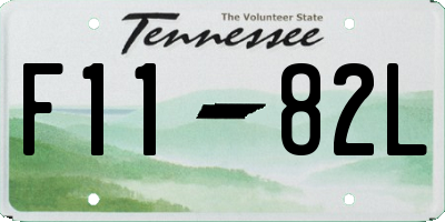 TN license plate F1182L